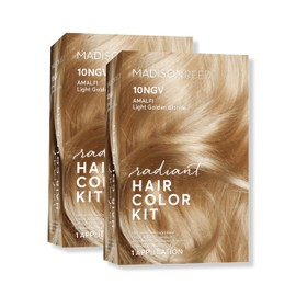 Madison Reed Radiant Hair Color Kit | 10NGV Light Golden Blonde (Amalfi Blonde) for 100% Gray Hair Coverage | Dimensional Salon-Quality Permanent Hair Dye | PPD-Free & Ammonia-Free | 2 Pack