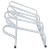vidaXL Galvanized Steel Bicycle Stand - Floor Bike Rack, Freestanding,