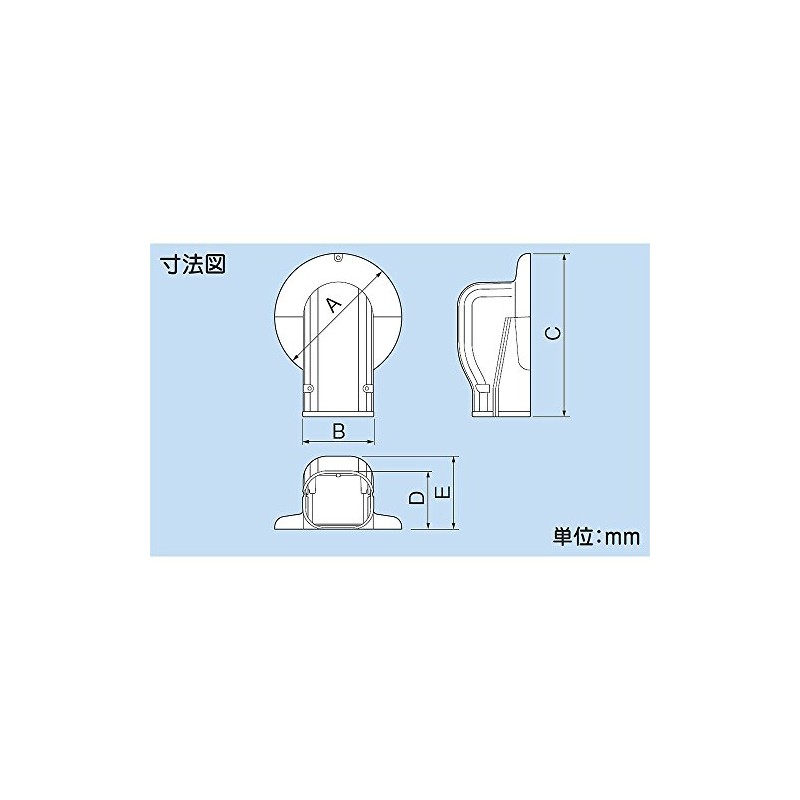 Inaba Denko SWM-100-K Plumbing Cosmetic Cover Wall Corner for Air