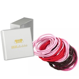 HAARallerliebst Elastic Hair Bobbles | Thin Hair Bands (30 Pieces Colourful) | Quality Hair Accessories - Includes Box for Storage