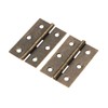 Dophee 2Pcs 2.56"x1.57" Retro Style Antique Bronz Iron Decorative Hinges