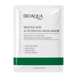 BIOAQUA Mascarilla Facial con Ácido Salicílico, para Acné y Poros, Presentación en Crema, 25 g                                                        