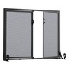 Fire Beauty Fireplace Screen with Hinged Doors, Powder Coated Steel
