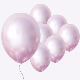 Balloons Hub Metallic Balloons Pink Color 12 Inch Glossy Metallic Pearl Balloons Premium Chrome Latex Balloons Birthday Wedding Engagement Festival Party Decorations Pack of 20