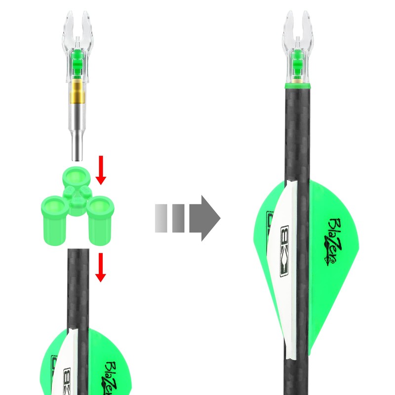ACDSHOT 6PCS X Lighted Nocks for Arrows with .204 .233