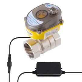 Electric Ball Valve 3/4 inch full bore ball valve, 24V electric actuator AC110V-230V power adapter and automatic return setting. Normally closed electric water valve DN20MM