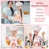 R HORSE Kid Apron and Chef Hat Set, Pink Rainbow