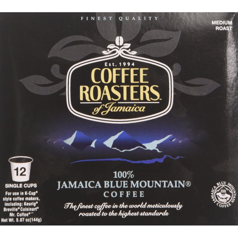 100% Jamaica Blue Mountain Coffee Single Serve Cups for Keurig