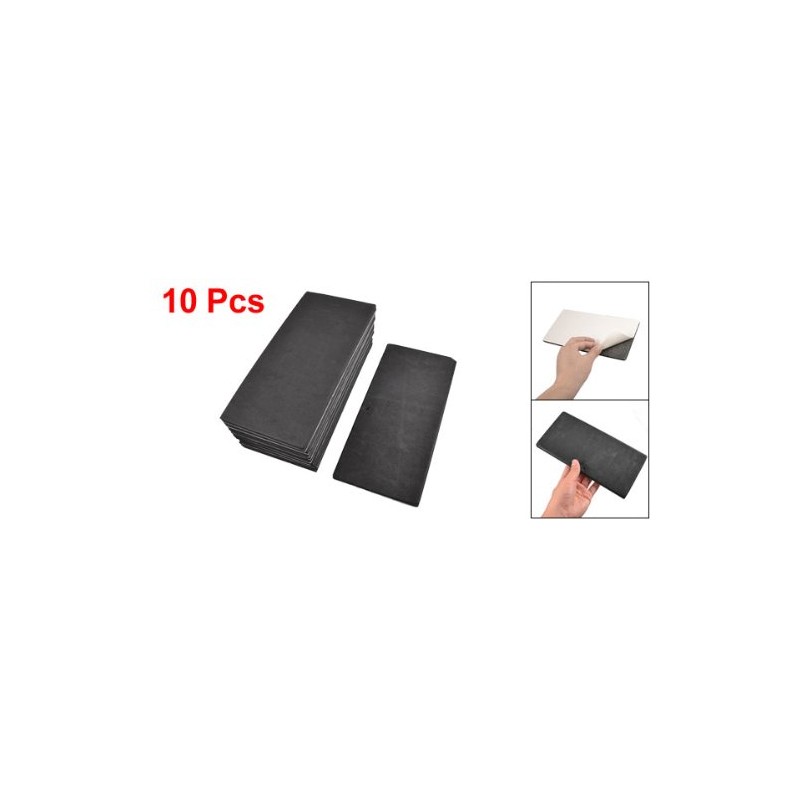 uxcell 10 Pcs x Black Rectangle Adhesive Foam Replacement Sander