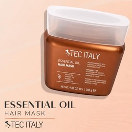 Tec Italy Essential Oil Mask Deep Nourishing Hair Treatment for Dry & Damaged Hair, Oil-Infused Hydration Helps Control Frizz & Enhance Shine, Professional Softening Repair Care, 9.87 oz