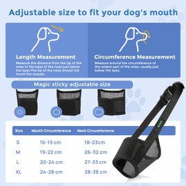ILEPARK Soft Dog Muzzle, Muzzles with Breathable Beehive Adjustable Fit Small Medium Large Dogs, Prevent Biting, Barking and Chewing(M, Blue)