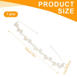 JEXOWIQ Wedding Headband – 1 Piece Bridal Hair Jewellery Tiara Girls Headband Crowns, Fairy Headpiece, Medieval Headpiece, Communion Confirmation Hair Accessories, Bridal Jewellery Gold Silver