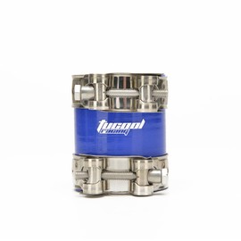 Tucool Racing Silicone 4-Ply Straight Coupler Silicone Hose with T-clamp (34mm, Blue)