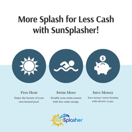 Sun-Swim SunSplasher SP-212 (2) 2ft x 12ft Solar Heater Panels (48 sq. ft.) for Above Ground and Inground Pools