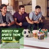 12 Pack 25oz Soccer Party Cups with Straws Lids, White