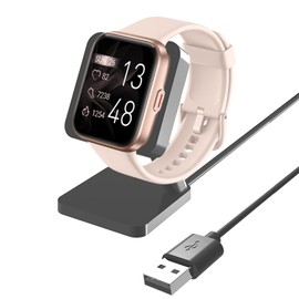 ID208 Plus Smart Watch Charger, ID208BT Smart Watch ChargerLamshaw Charging Stand Desk Holder Charging Dock Station Compatible with ID207,ID208, ID208BT, ID208 Plus Smart Watch (Black-Dock)