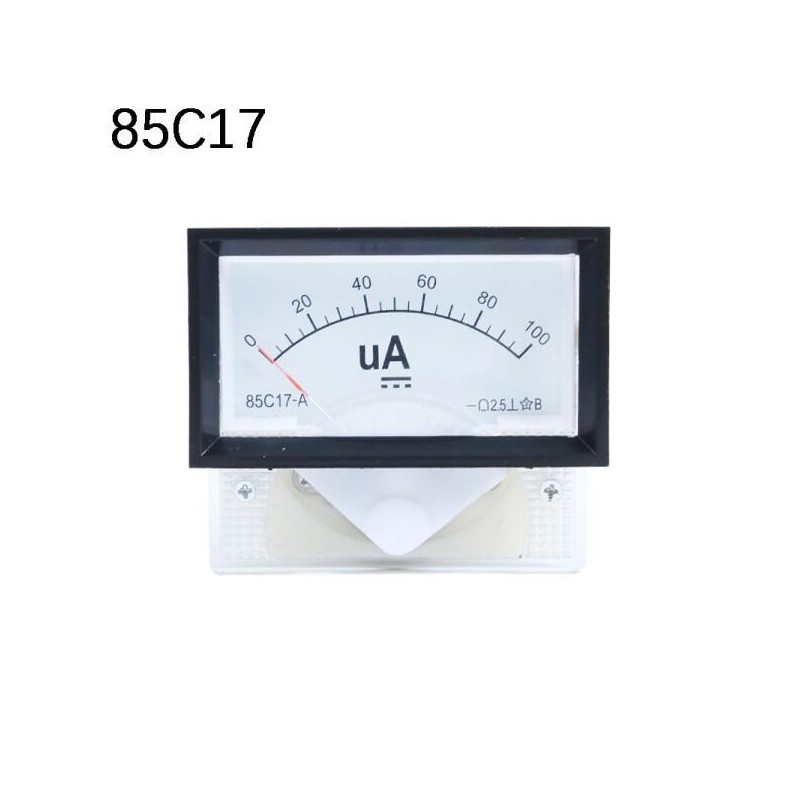 호환 패널 마운트 아날로그 전류계 DC 0-100uA 50uA 200uA 측정