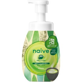 Naive Foam Body Soap (Matcha Latte Scent) Pump, 20.3 fl oz (600 ml), Body Soap, Body Wash, Soap, Family