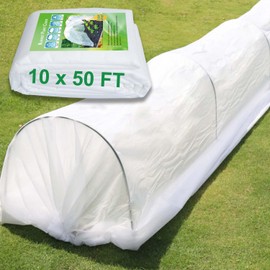 KLEWEE KLEWEE Plant Covers Freeze Protection 10 x 50 Ft, 1.05 oz/yd? Thicker Frost Cloth Plant Freeze Protection, Frost Blankets Covers for Outdoor Plants Winter Frost Protection, Garden Floating Row Covers