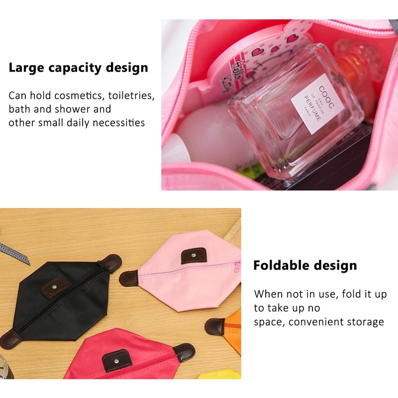 WALWAL Waterproof Makeup Bag for Travel & Daily Use, Foldable