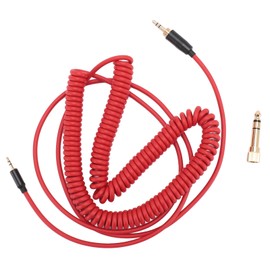 Coiled Headphone Cable Gold Plated Connector Replacement Headset Sound Cord for NC700 QC45 QC35 QC25 OE2 OE2i SoundTrue Red