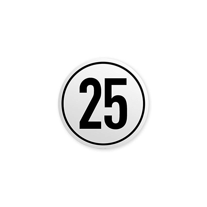 Speed Sign 25 km/h on Aluminium for Germany Truck Tractor