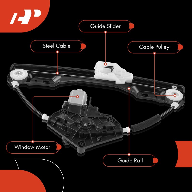 A-Premium Power Window Regulator with Motor Rear Driver Side Compatible