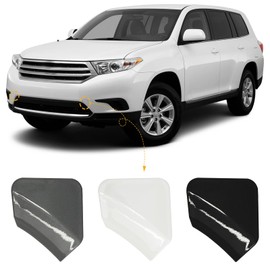 CZShiYue Car Front Bumper Tow Hook Cover Cap Towing Eye Fit for Toyota Highlander 2011 2012 2013 Trailer Cover 52120E060 521270E070 (Black, Left Driver Side)