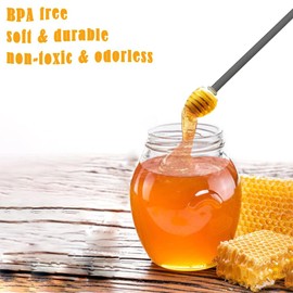 2Pcs 9.8 Inch Silicone Honey Dipper Sticks Honey Spoon, Long Handle Syrup Dipper Stick Honey Stirrers, Honey Wand for Honey Pot Jar Dispense Drizzle Honey