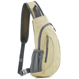 G4Free Sling Bags Men's Shoulder Backpack Small Cross Body Chest Sling Backpack, Cream yellow
