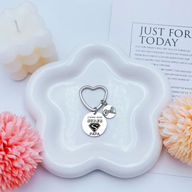 Lumengqi Weihnachtsgeschenk für Papa Schlüsselanhänger Papa Geschenk Geburtstag Geburt personalisierte Mädchen günstig Geschenk für Vatertag, Geburtstag, Thanksgiving, 4, L