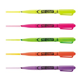 HI-LITER 23565 HI-LITER Pen-Style Highlighter, Chisel, Assorted Fluorescent Colors, 6/Set