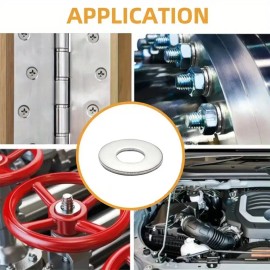 FASTENPOWER 2 LB PK 1/4" Stainless Steel Flat Screw Washer 5/8" OD Fender Washer