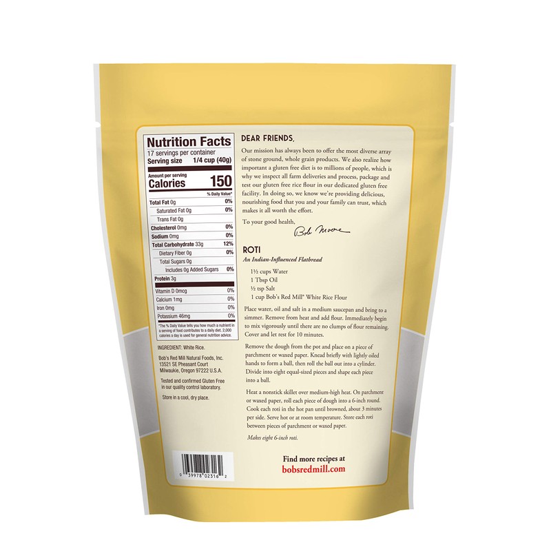 Bob's Red Mill Gluten Free White Rice Flour, 24 Ounce