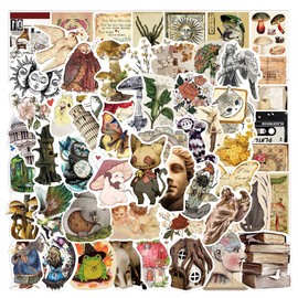 Vintage Sticker Set, 100 Pieces, Cute Decoration for Car, Laptop, Skateboard, Bicycle, Moped, Motorcycle, Bicycle, Computer, Suitable for Adults and Children