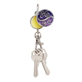 Finders Keep Hers Violet Swirl Key Finder with Lip Balm Keychain