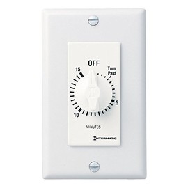 Intermatic SW15MWK 15-Minute Spring Wound Timer, White - Energy-Saving Control for Lights and Appliances - Easy Installation and Operation