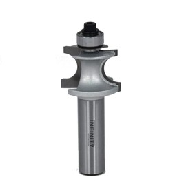 Infinity Cutting Tools 1/2" Shank, Edge Beading Bit - 1/4" Bead, 7/8" C.D., 1/2" C.H.| Carbide Tip | Heavy-Duty | for Handheld Or Table Mounted Wood Router