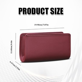 Lyxheth Car Trash Can, Car Garbage Can, Waterproof Litter Auto Trash Can for Travelling, Auto Interior Accessories Foldable Hanging Mini Cars Storage Bag Container Universal Fit Most Cars (Wine Red)