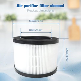 Xspeedonline 2-Pack MK0I MK06 DH-JH01 HEPA Filter Fit for ToLife TZ-K1 Air Purifier - White