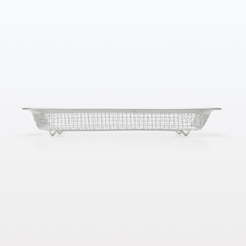 Muji 12829027 Stainless Steel Mesh Tray, Small, Approx. Width 8.3