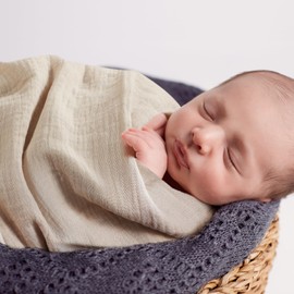 Peepeemax Baby Swaddling Cloth for Newborns, Large Muslin Cloth, 100 x 100 cm, Soft, Breathable Cotton Muslin Blanket, Swaddle Blanket for Boys and Girls, Pack of 3, Grey