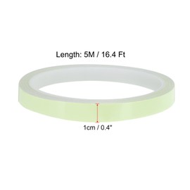 PATIKIL 0.4" x 16.4Ft Glow in The Dark Tape, Neon Luminous Reflective Waterproof Stickers PVC Warning Tape Self Adhesive for Stairs Tread Step Indoor Outdoor, Fluorescent Green