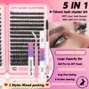 Lash Clusters Kit, 560 Pcs Eyelashes Clusters Kit 9-16mm Individual