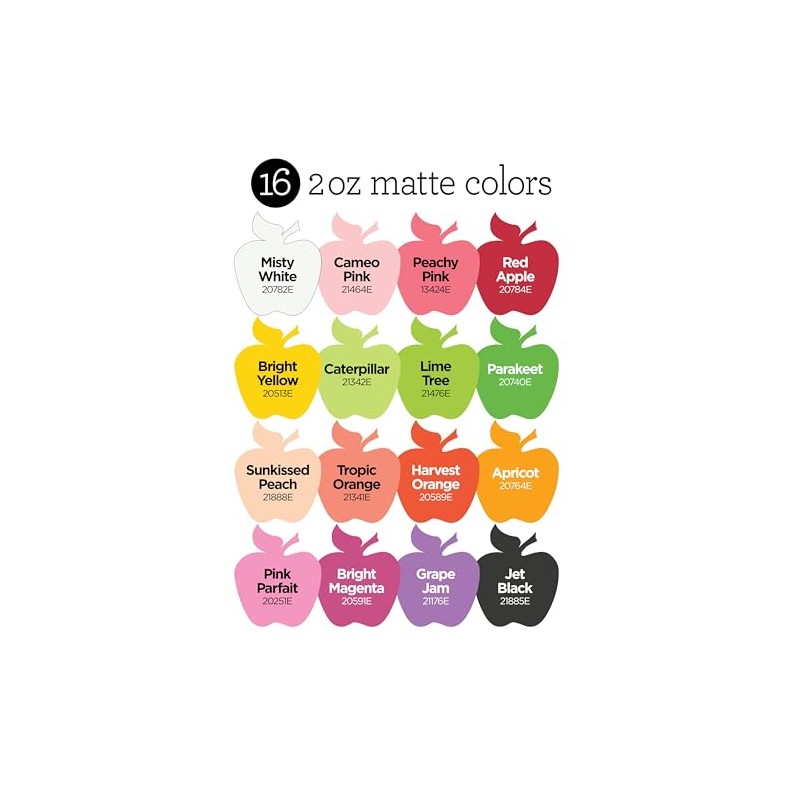 Apple Barrel, Fruity Fusion 16 Piece Paint Set, Perfect for