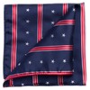 KissTies Mens US Flag 63'' Extra Long Silk Tie Blue