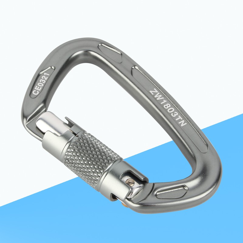 Aluminium Alloy 25KN Safety Rescue Carabiner D Buckle for Outdoor