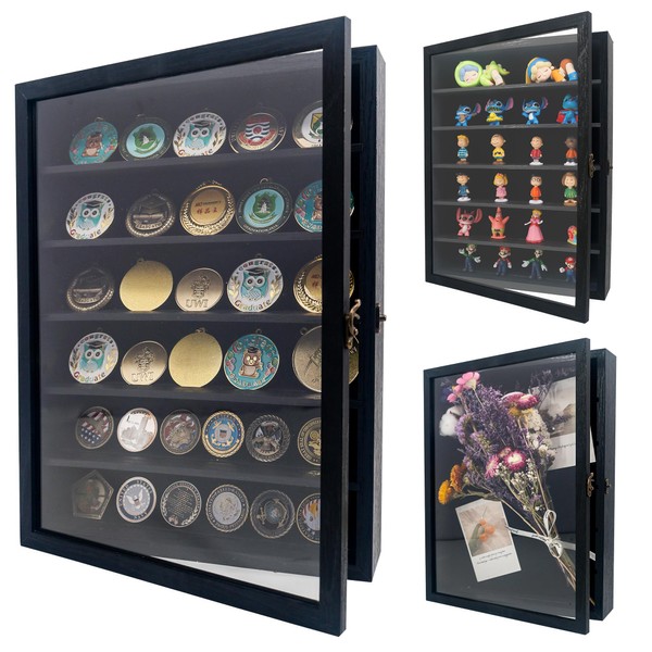 GMFrames 12x16 Wooden Shadow Box Frame with Removable Shelves Deep