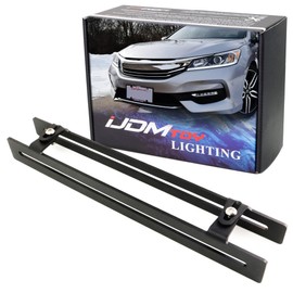 iJDMTOY Full Metal Lower Grille Mesh Anchor-Lock License Plate Mounting Bracket Relocation Kit Compatible with 2012-2017 Gen9 Honda Accord