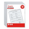 Staples Plastic Sleeve, 8.5" x 11", Clear, 10/Pack (ST63086)
